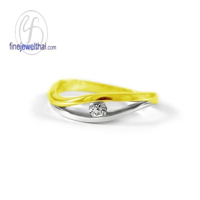 แหวนทอง แหวนเพชร แหวนคู่ แหวนแต่งงาน แหวนหมั้น - R1234DG-WG